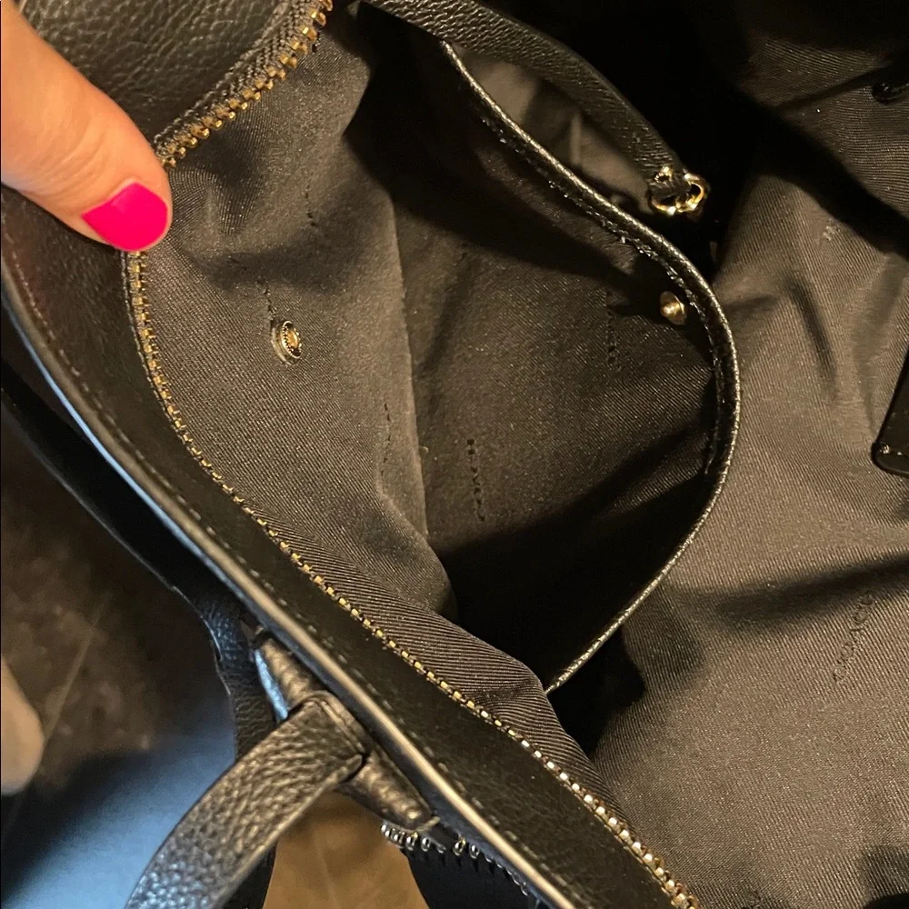 Coach Tatum Whiplash Black Tote Shoulder Bag ! - Picture 5 of 14